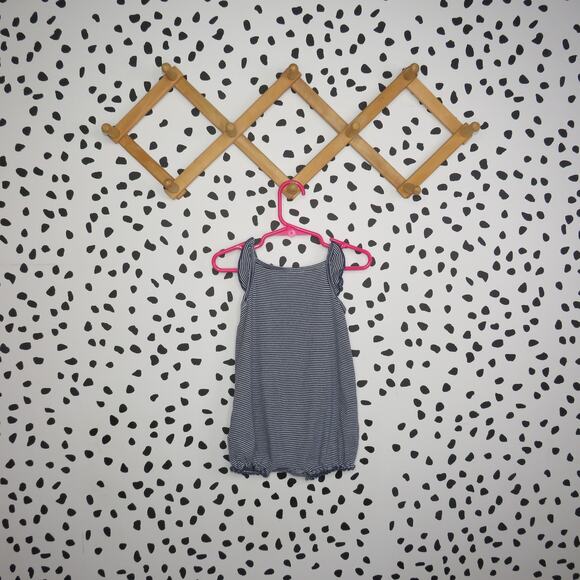 Simple Joys by Carter’s Blue Striped Sleeveless Baby Romper - Picture 3 of 7
